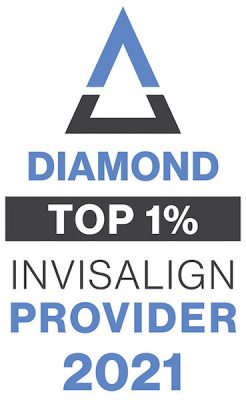 Invisalign diamond top 1% provider 2021 logo